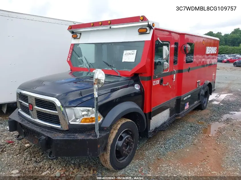 2012 Ram 5500 Chassis St/Slt VIN: 3C7WDMBL8CG109757 Lot: 42228243