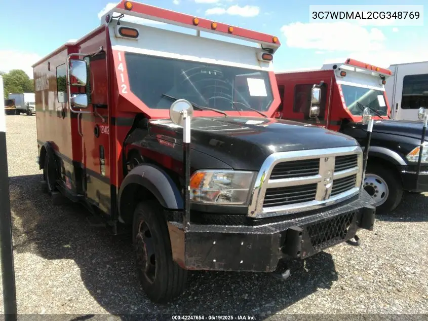 2012 Ram 5500 Chassis St/Slt VIN: 3C7WDMAL2CG348769 Lot: 42247654