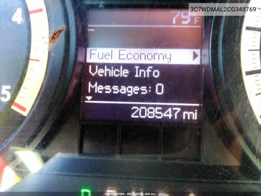 2012 Ram 5500 Chassis St/Slt VIN: 3C7WDMAL2CG348769 Lot: 42247654