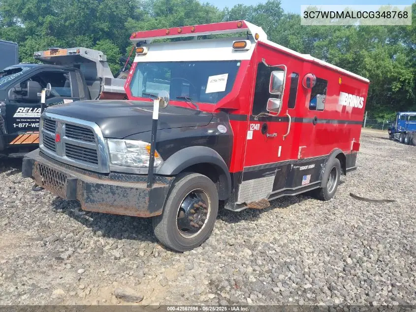 2012 Ram 5500 Chassis St/Slt VIN: 3C7WDMAL0CG348768 Lot: 42567896