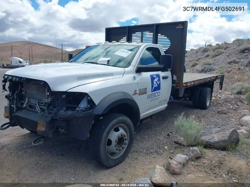 2015 Ram 5500 Chassis Tradesman/Slt VIN: 3C7WRMDL4FG502691 Lot: 41960782