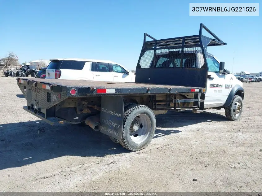 2018 Ram 5500 Chassis Tradesman/Slt VIN: 3C7WRNBL6JG221526 Lot: 41957480