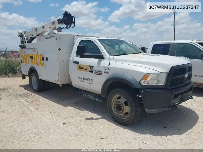 2018 Ram 5500 Chassis Tradesman/Slt VIN: 3C7WRMBJ1JG207347 Lot: 42487020