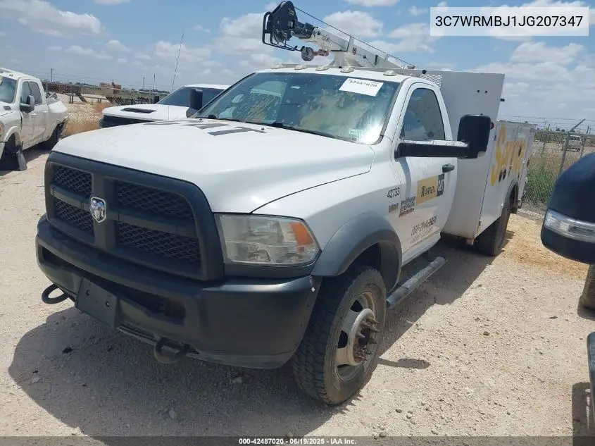 2018 Ram 5500 Chassis Tradesman/Slt VIN: 3C7WRMBJ1JG207347 Lot: 42487020