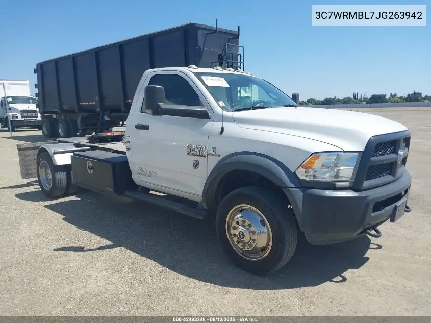 2018 Ram 5500 Chassis Tradesman/Slt VIN: 3C7WRMBL7JG263942 Lot: 42493248