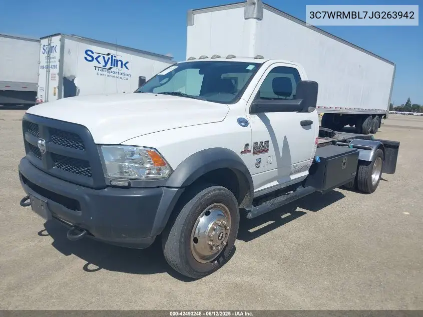 2018 Ram 5500 Chassis Tradesman/Slt VIN: 3C7WRMBL7JG263942 Lot: 42493248