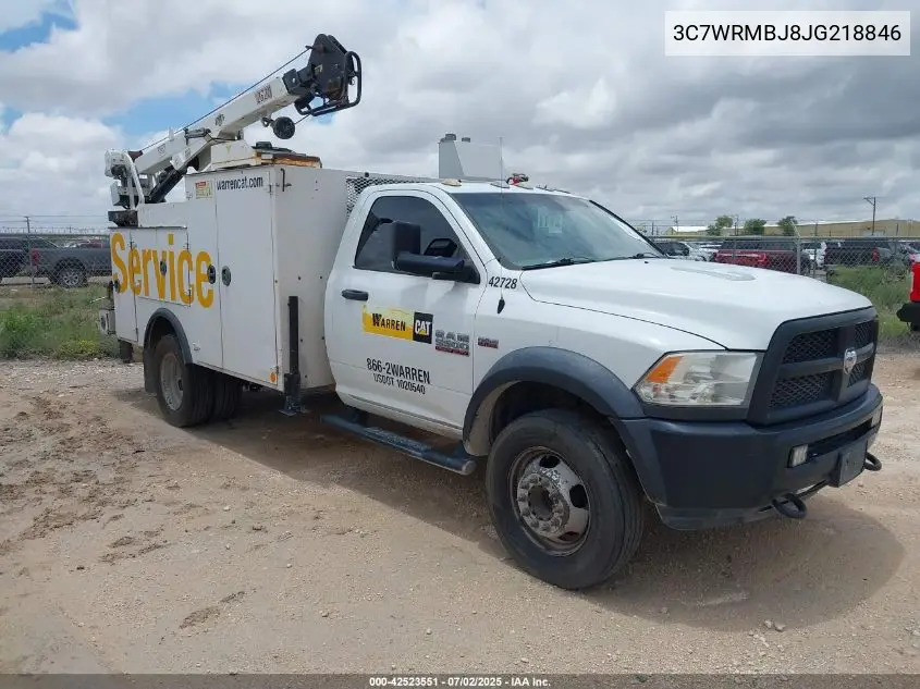 2018 Ram 5500 Chassis Tradesman/Slt VIN: 3C7WRMBJ8JG218846 Lot: 42523551