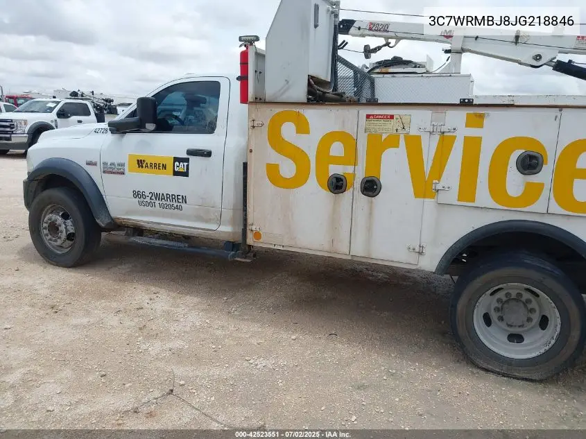 2018 Ram 5500 Chassis Tradesman/Slt VIN: 3C7WRMBJ8JG218846 Lot: 42523551