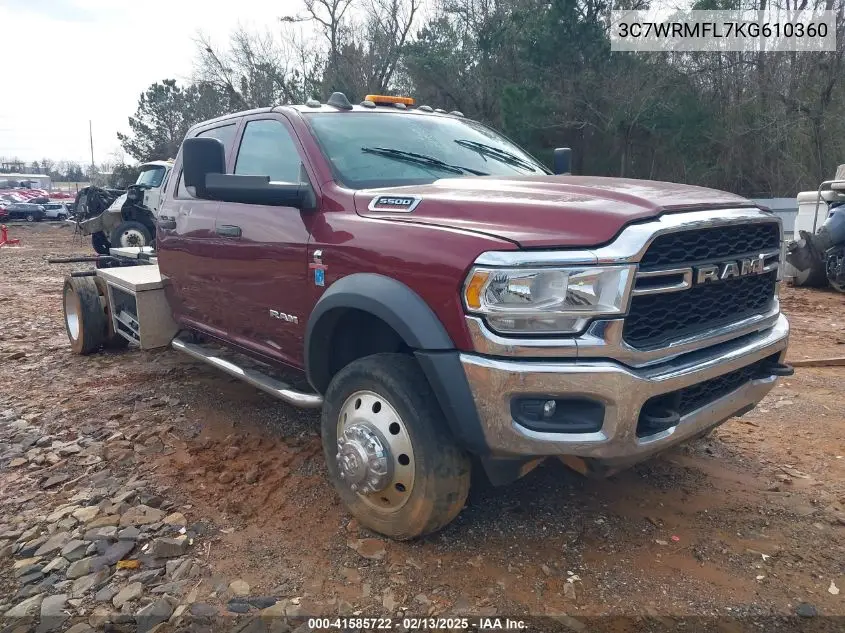 2019 Ram 5500 Chassis Tradesman/Slt/Laramie/Limited VIN: 3C7WRMFL7KG610360 Lot: 41585722