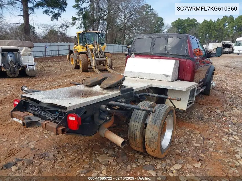 2019 Ram 5500 Chassis Tradesman/Slt/Laramie/Limited VIN: 3C7WRMFL7KG610360 Lot: 41585722