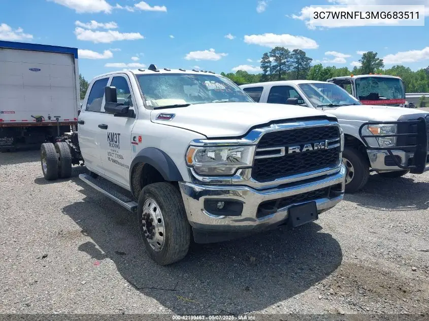 2021 Ram 5500 Chassis Tradesman/Slt/Laramie/Limited VIN: 3C7WRNFL3MG683511 Lot: 42199463