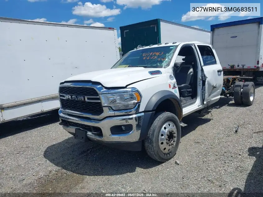 2021 Ram 5500 Chassis Tradesman/Slt/Laramie/Limited VIN: 3C7WRNFL3MG683511 Lot: 42199463