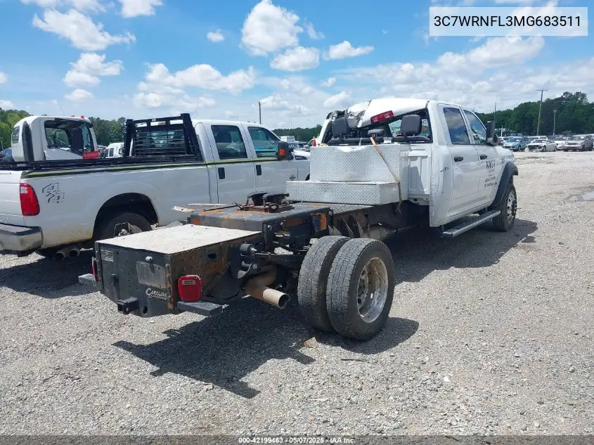2021 Ram 5500 Chassis Tradesman/Slt/Laramie/Limited VIN: 3C7WRNFL3MG683511 Lot: 42199463