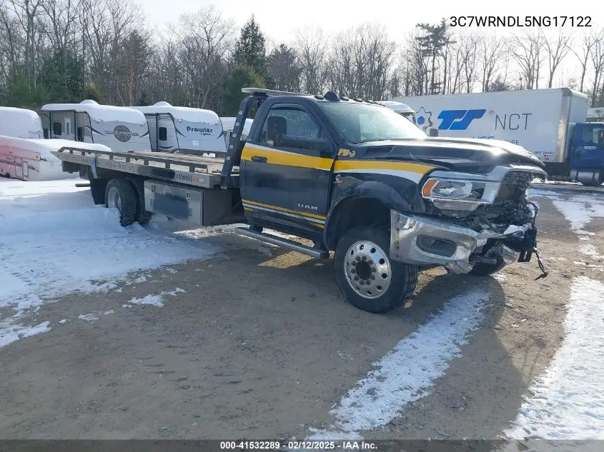 2022 Ram 5500 Tradesman/Slt VIN: 3C7WRNDL5NG17122 Lot: 41532289