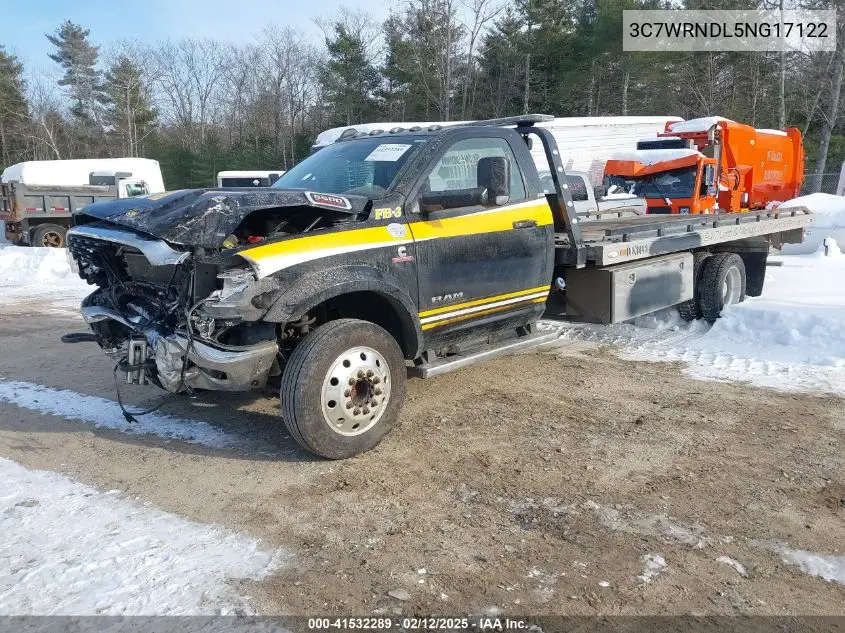 2022 Ram 5500 Tradesman/Slt VIN: 3C7WRNDL5NG17122 Lot: 41532289
