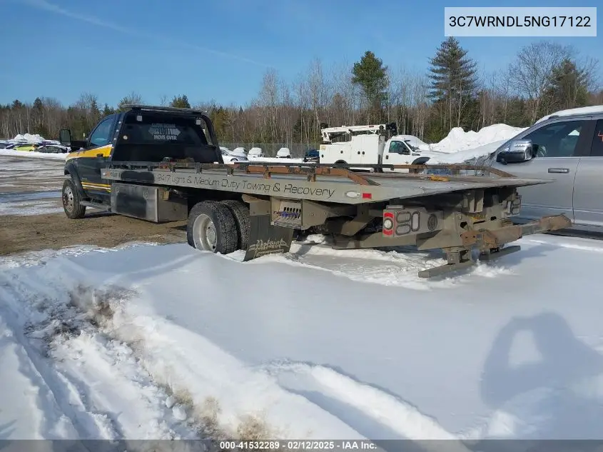 2022 Ram 5500 Tradesman/Slt VIN: 3C7WRNDL5NG17122 Lot: 41532289