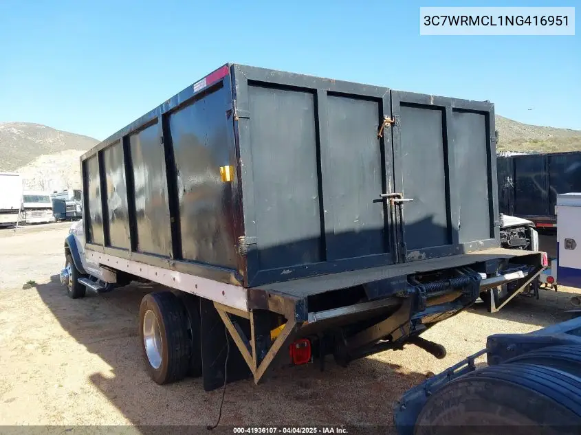 2022 Ram 5500 Chassis Tradesman/Slt VIN: 3C7WRMCL1NG416951 Lot: 41936107