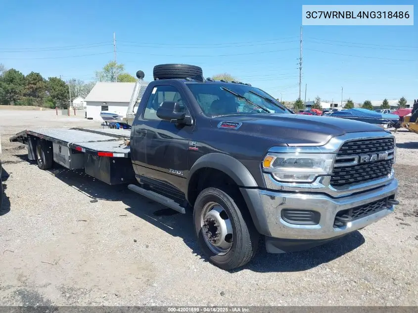 2022 Ram 5500 Chassis Tradesman/Slt VIN: 3C7WRNBL4NG318486 Lot: 42001699