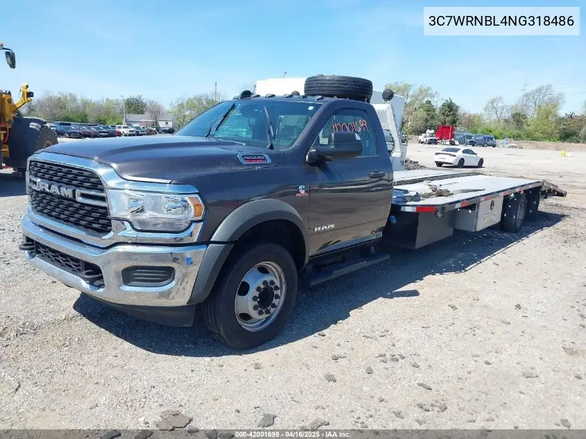 2022 Ram 5500 Chassis Tradesman/Slt VIN: 3C7WRNBL4NG318486 Lot: 42001699