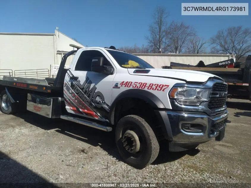 2024 Ram 5500 Chassis Tradesman/Slt VIN: 3C7WRMDL4RG173981 Lot: 41838987