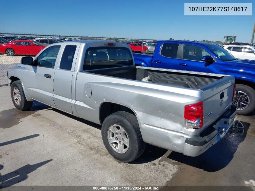 2007 Ram Dakota VIN: 107HE22K77S148617 Lot: 40876750
