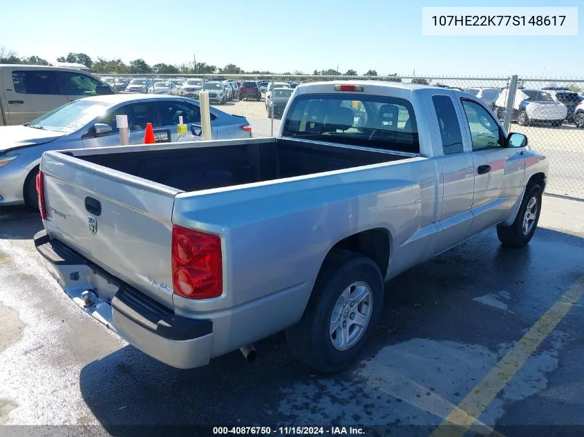 2007 Ram Dakota VIN: 107HE22K77S148617 Lot: 40876750