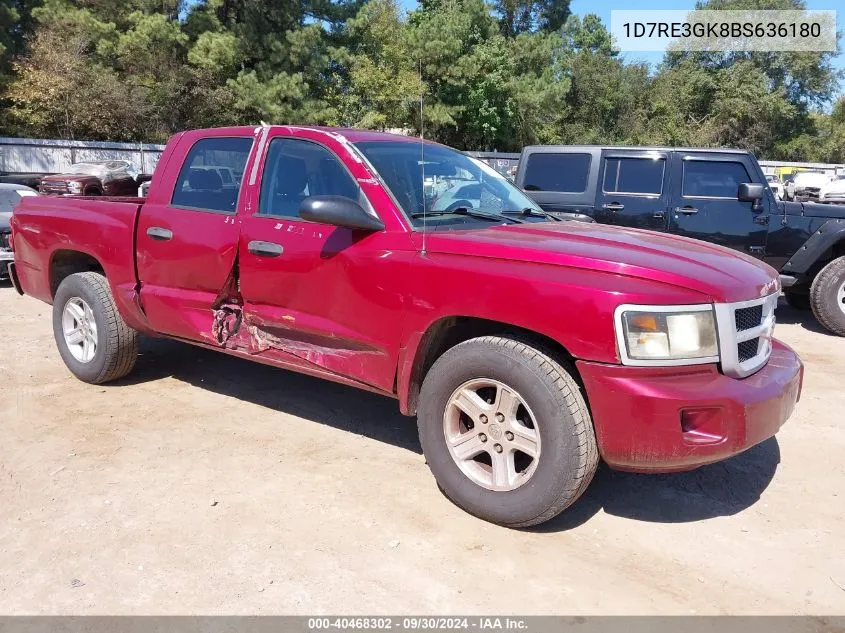 2011 Ram Dakota Bighorn/Lonestar VIN: 1D7RE3GK8BS636180 Lot: 40468302
