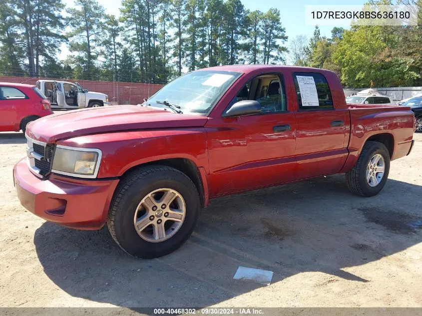 2011 Ram Dakota Bighorn/Lonestar VIN: 1D7RE3GK8BS636180 Lot: 40468302