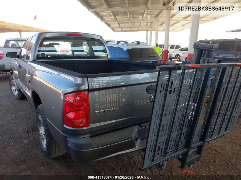 2011 Ram Dakota St VIN: 1D7RE2BK3BS648917 Lot: 41373074