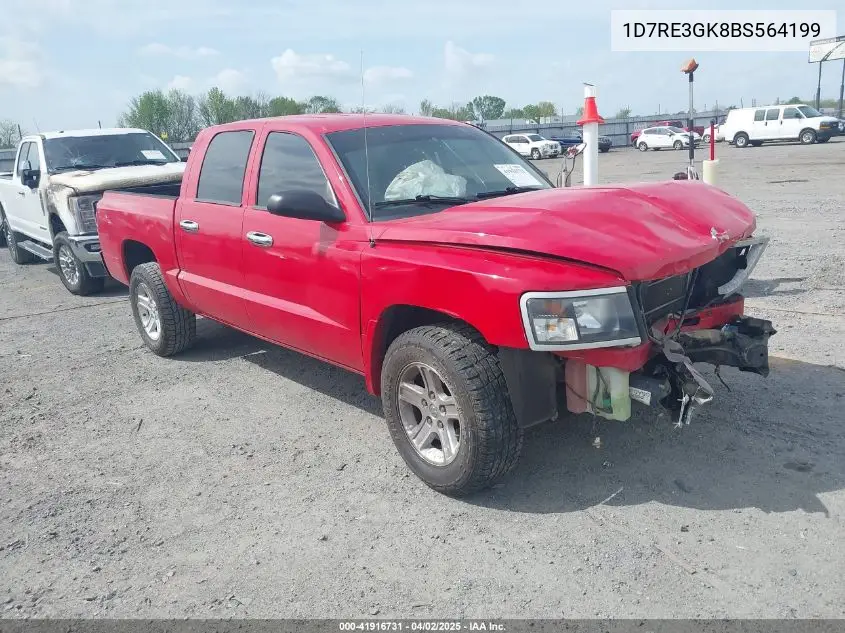 2011 Ram Dakota Bighorn/Lonestar VIN: 1D7RE3GK8BS564199 Lot: 41916731