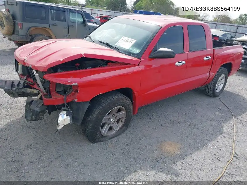 2011 Ram Dakota Bighorn/Lonestar VIN: 1D7RE3GK8BS564199 Lot: 41916731