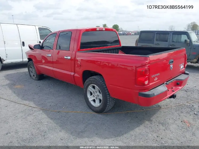 2011 Ram Dakota Bighorn/Lonestar VIN: 1D7RE3GK8BS564199 Lot: 41916731