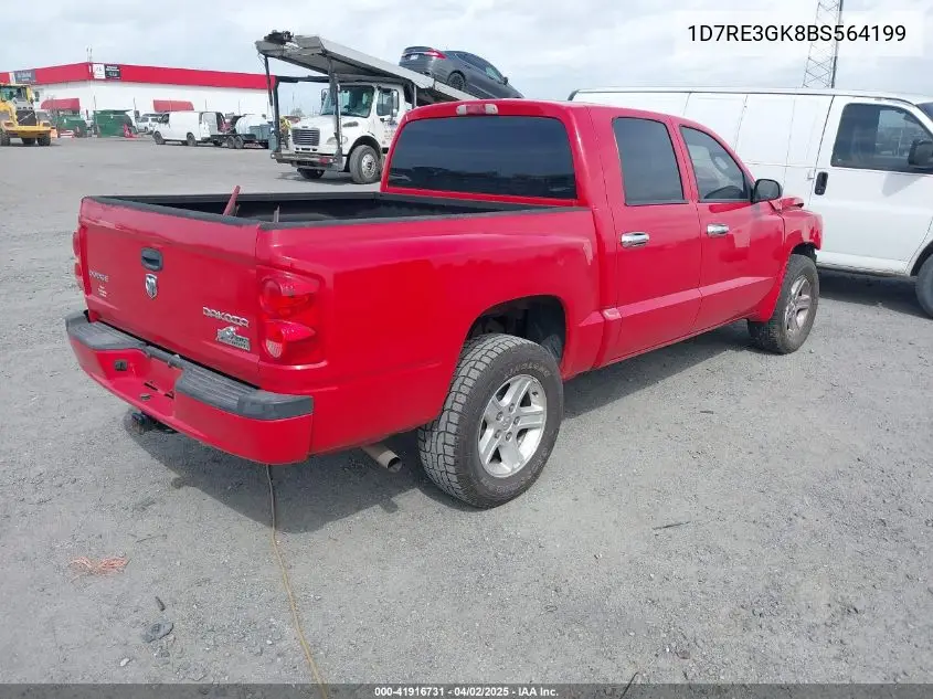 2011 Ram Dakota Bighorn/Lonestar VIN: 1D7RE3GK8BS564199 Lot: 41916731