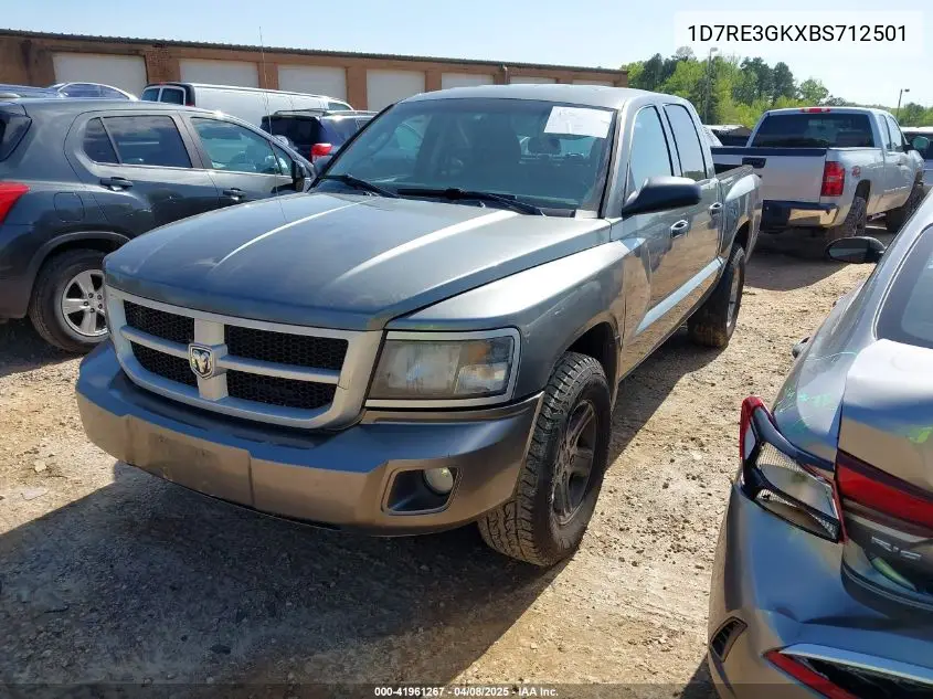2011 Ram Dakota Bighorn/Lonestar VIN: 1D7RE3GKXBS712501 Lot: 41961267