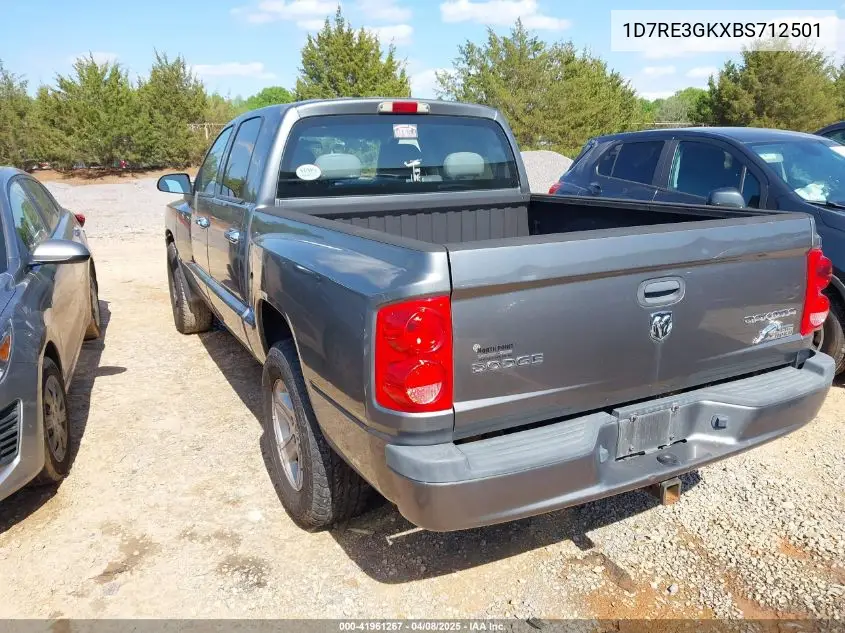 2011 Ram Dakota Bighorn/Lonestar VIN: 1D7RE3GKXBS712501 Lot: 41961267