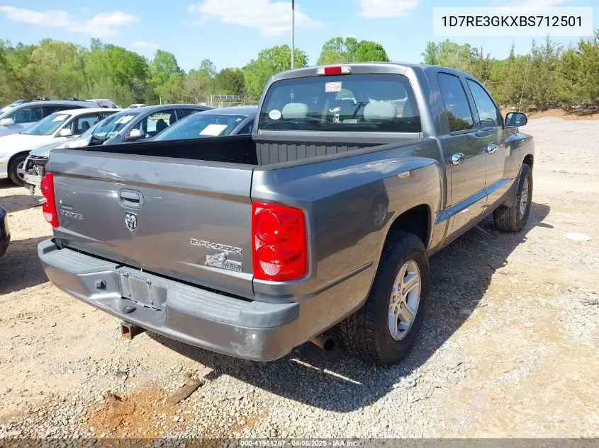 2011 Ram Dakota Bighorn/Lonestar VIN: 1D7RE3GKXBS712501 Lot: 41961267
