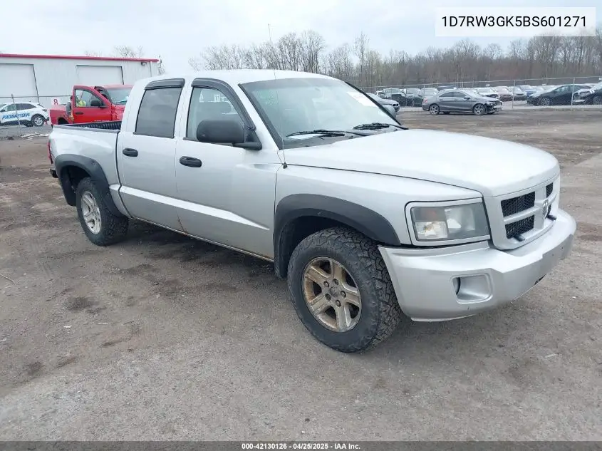 2011 Ram Dakota Bighorn/Lonestar VIN: 1D7RW3GK5BS601271 Lot: 42130126