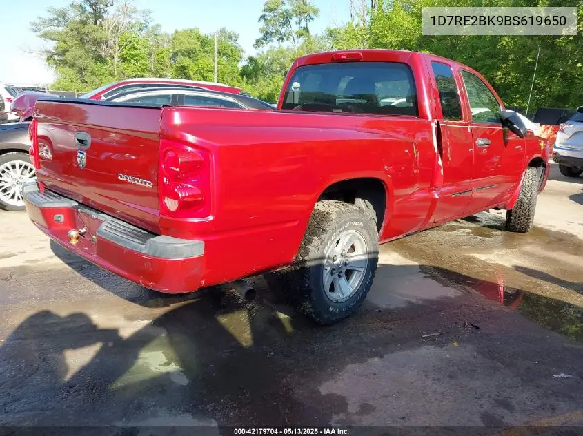 2011 Ram Dakota St VIN: 1D7RE2BK9BS619650 Lot: 42179704
