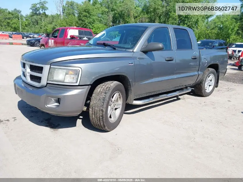 2011 Ram Dakota Bighorn/Lonestar VIN: 1D7RW3GP6BS602747 Lot: 42221010
