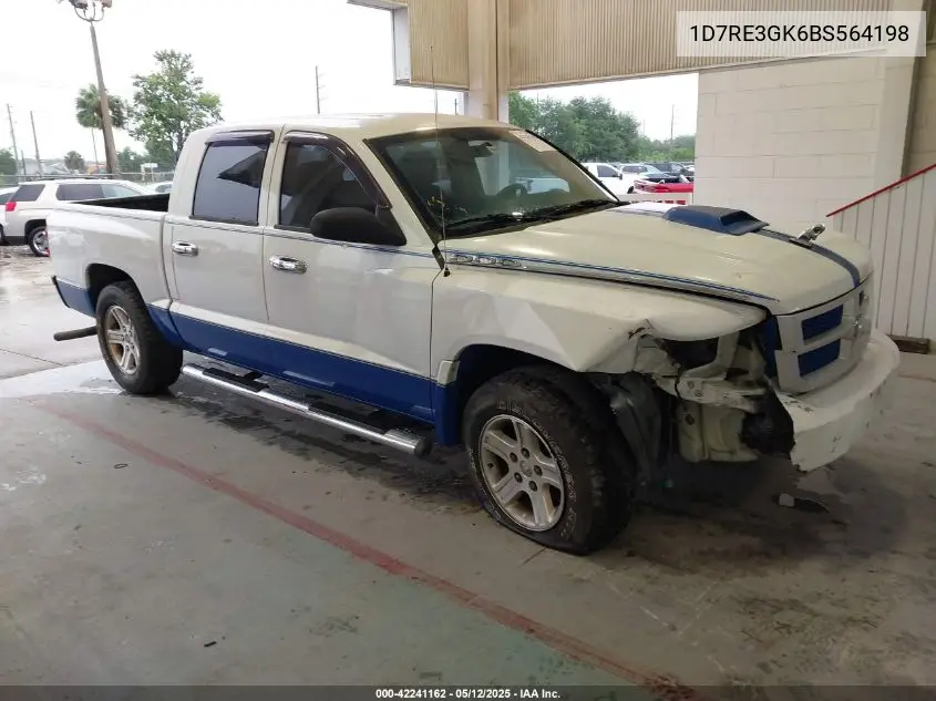 2011 Ram Dakota Bighorn/Lonestar VIN: 1D7RE3GK6BS564198 Lot: 42241162