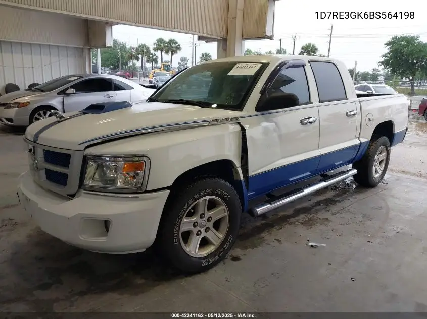 2011 Ram Dakota Bighorn/Lonestar VIN: 1D7RE3GK6BS564198 Lot: 42241162