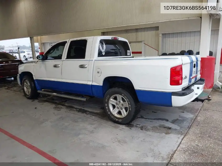 2011 Ram Dakota Bighorn/Lonestar VIN: 1D7RE3GK6BS564198 Lot: 42241162