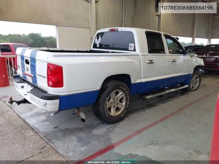 2011 Ram Dakota Bighorn/Lonestar VIN: 1D7RE3GK6BS564198 Lot: 42241162