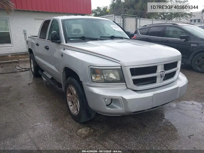 2011 Ram Dakota Bighorn/Lonestar VIN: 1D7RE3GP4BS609344 Lot: 42264259