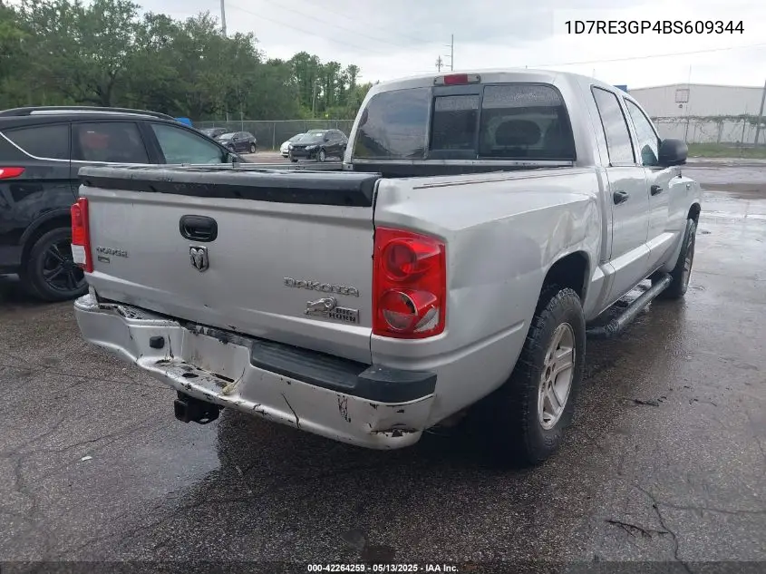 2011 Ram Dakota Bighorn/Lonestar VIN: 1D7RE3GP4BS609344 Lot: 42264259