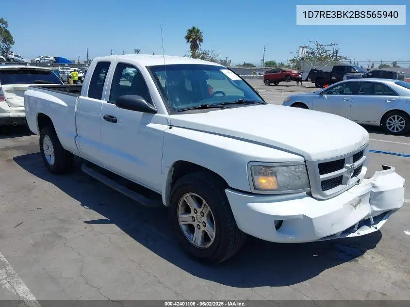 2011 Ram Dakota Bighorn/Lonestar VIN: 1D7RE3BK2BS565940 Lot: 42401108