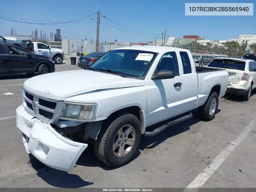 2011 Ram Dakota Bighorn/Lonestar VIN: 1D7RE3BK2BS565940 Lot: 42401108