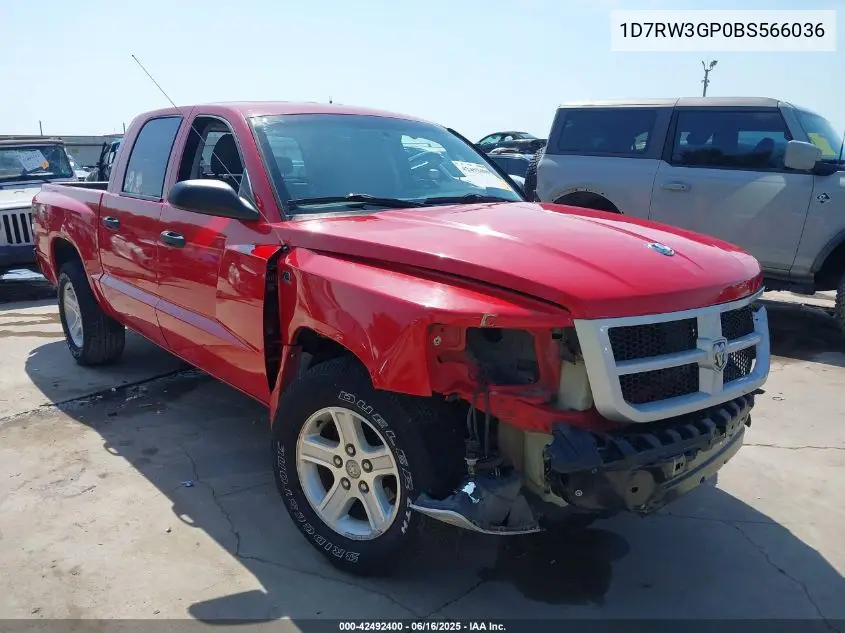 2011 Ram Dakota Bighorn/Lonestar VIN: 1D7RW3GP0BS566036 Lot: 42492400