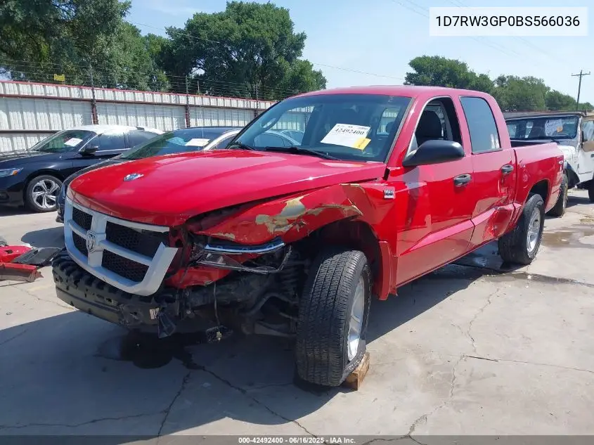 2011 Ram Dakota Bighorn/Lonestar VIN: 1D7RW3GP0BS566036 Lot: 42492400