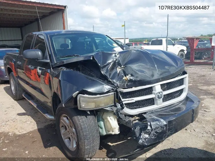 2011 Ram Dakota Bighorn/Lonestar VIN: 1D7RE3GKXBS504487 Lot: 42608516